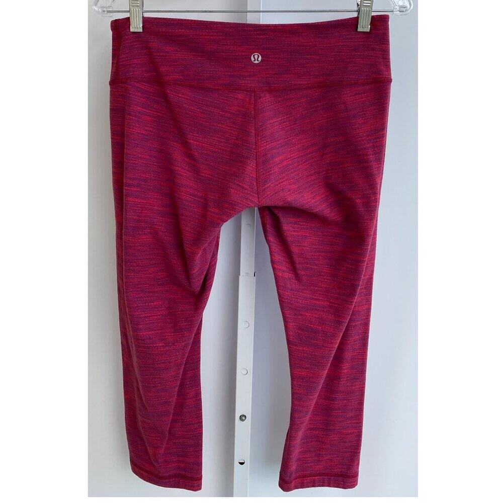 Lululemon Wunder Under Crop Diamond 8 bumble berry space dye sz 8 - Picture 6 of 8